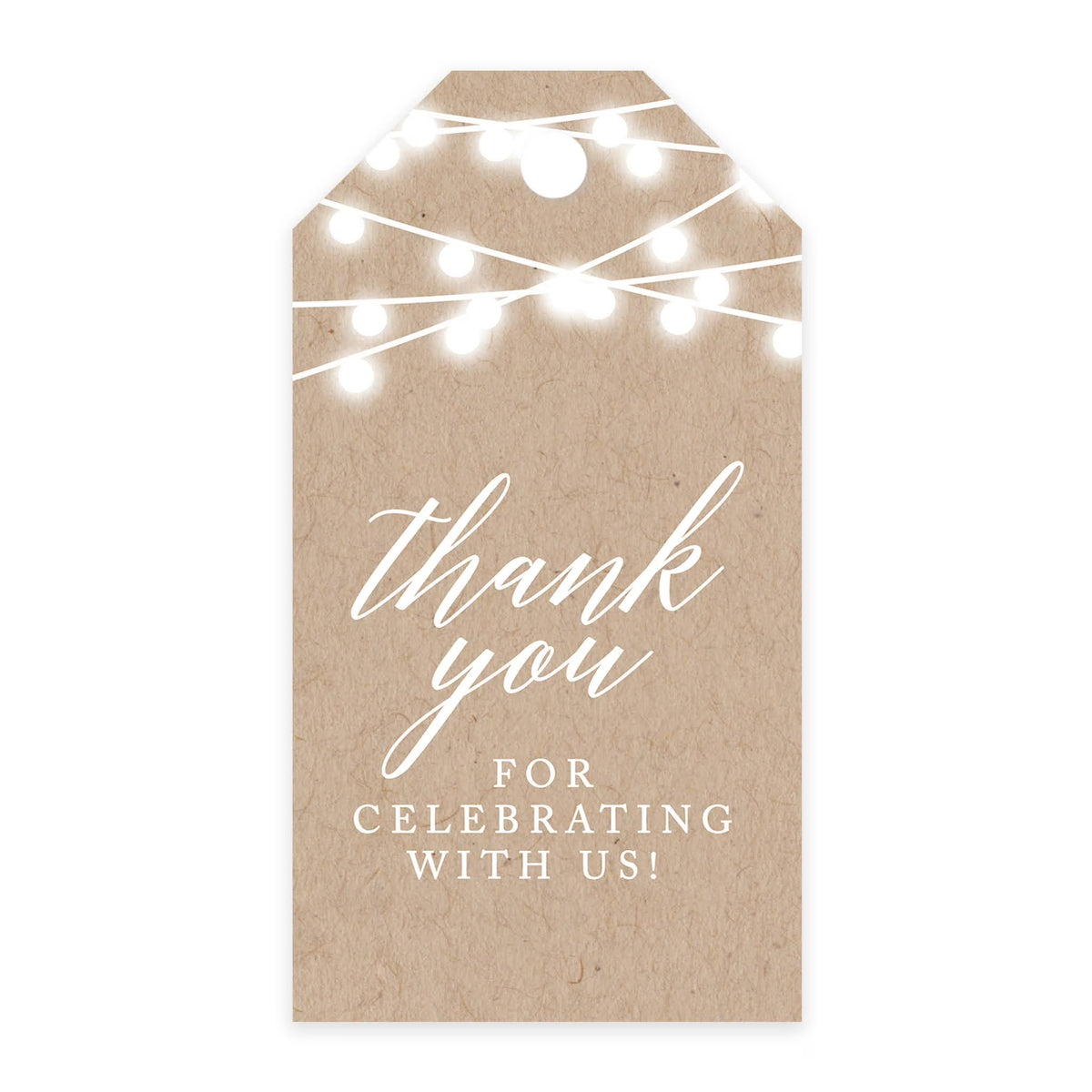 100-Pk Cardstock Favor Tags with Bakers String I890