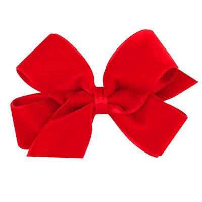 Classic Velvet Hair Bow on No-Slip Hair Clip, Satin Lining, Mini, Cardinal I79697