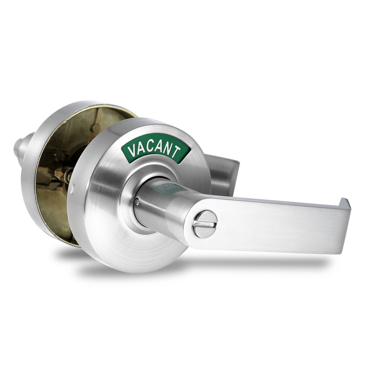 Satin Nickel Privacy Indicator Lock and Lever N95759