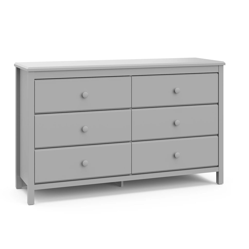 White 6 Drawer Double Dresser N15405