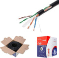 Plenum CAT6 1000FT CMP Cable Blue Solid 23 AWG Bulk Box Networking Wire M4129