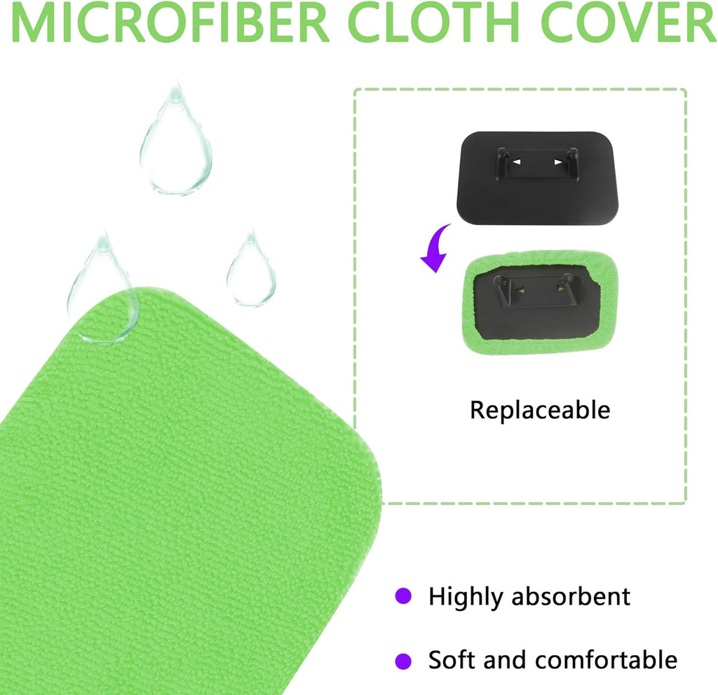 Microfiber Car Window Cleaner Tool Kit with 4PCS Reusable Cloth Cover Y7559