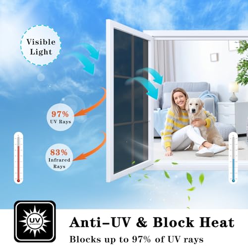 Black 23.62Inch X 13.1Feet Window Privacy Film M186