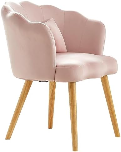 Yellow Velvet Accent Chair with Waist Pillow I994340