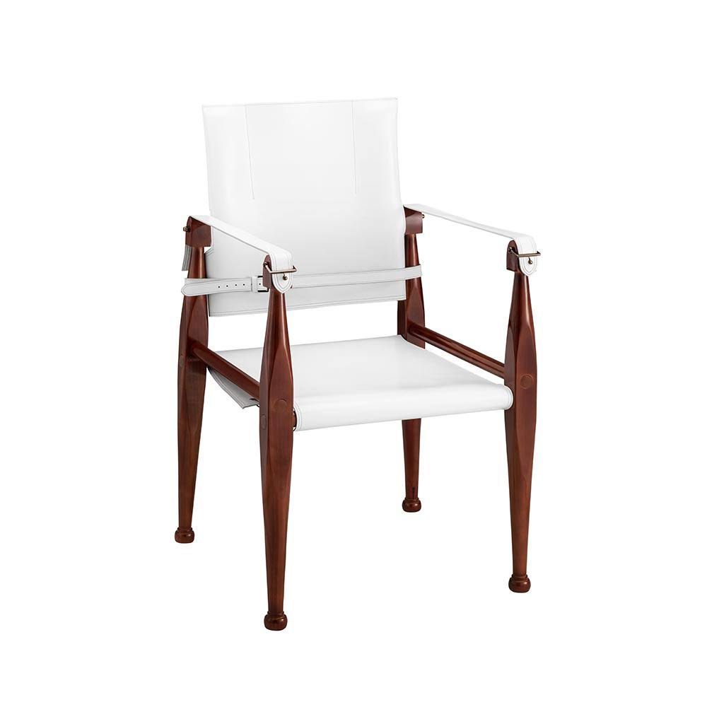 White Campaign Chair X24096