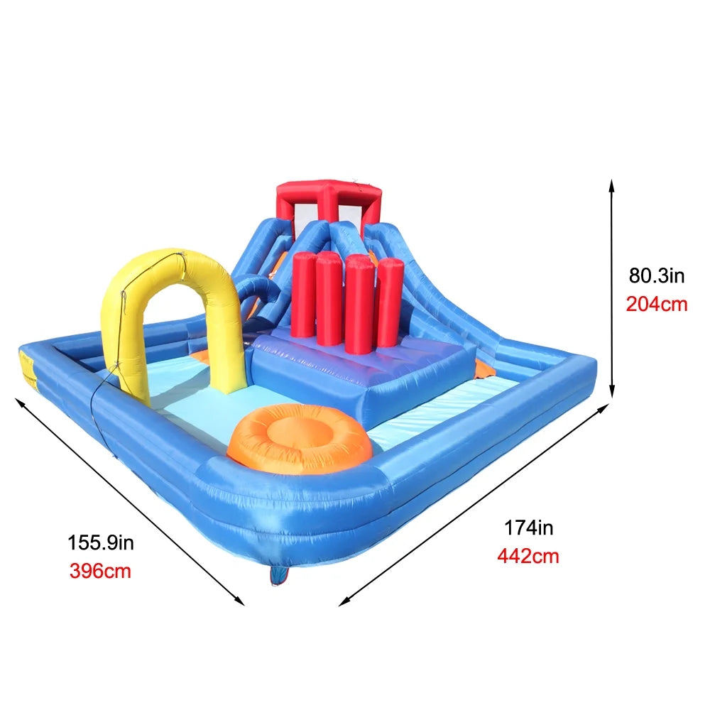 Inflatable Water Slide Bouncy Castle with Pool Area and Climbing Wall O3614