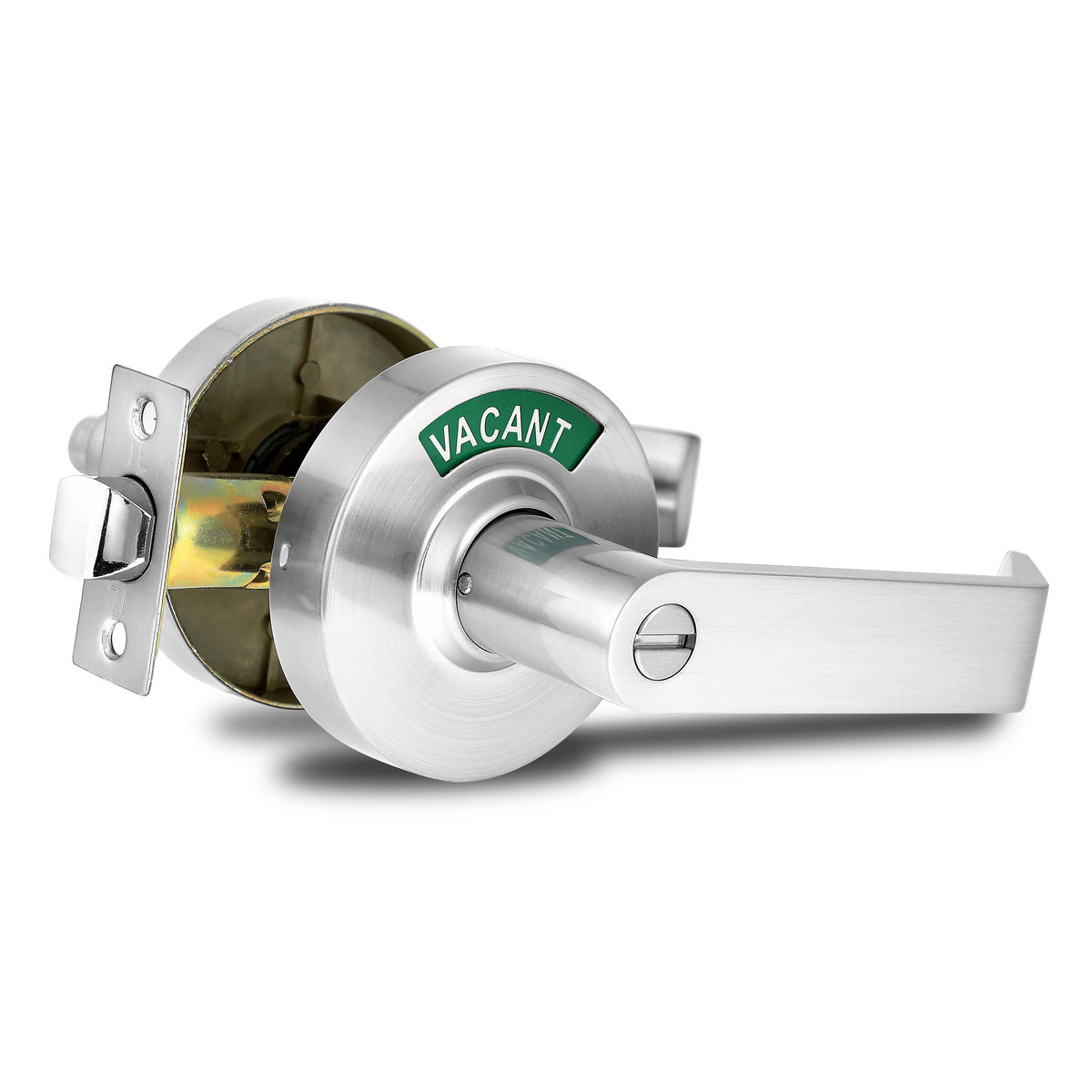Satin Nickel Privacy Indicator Lock and Lever N95759