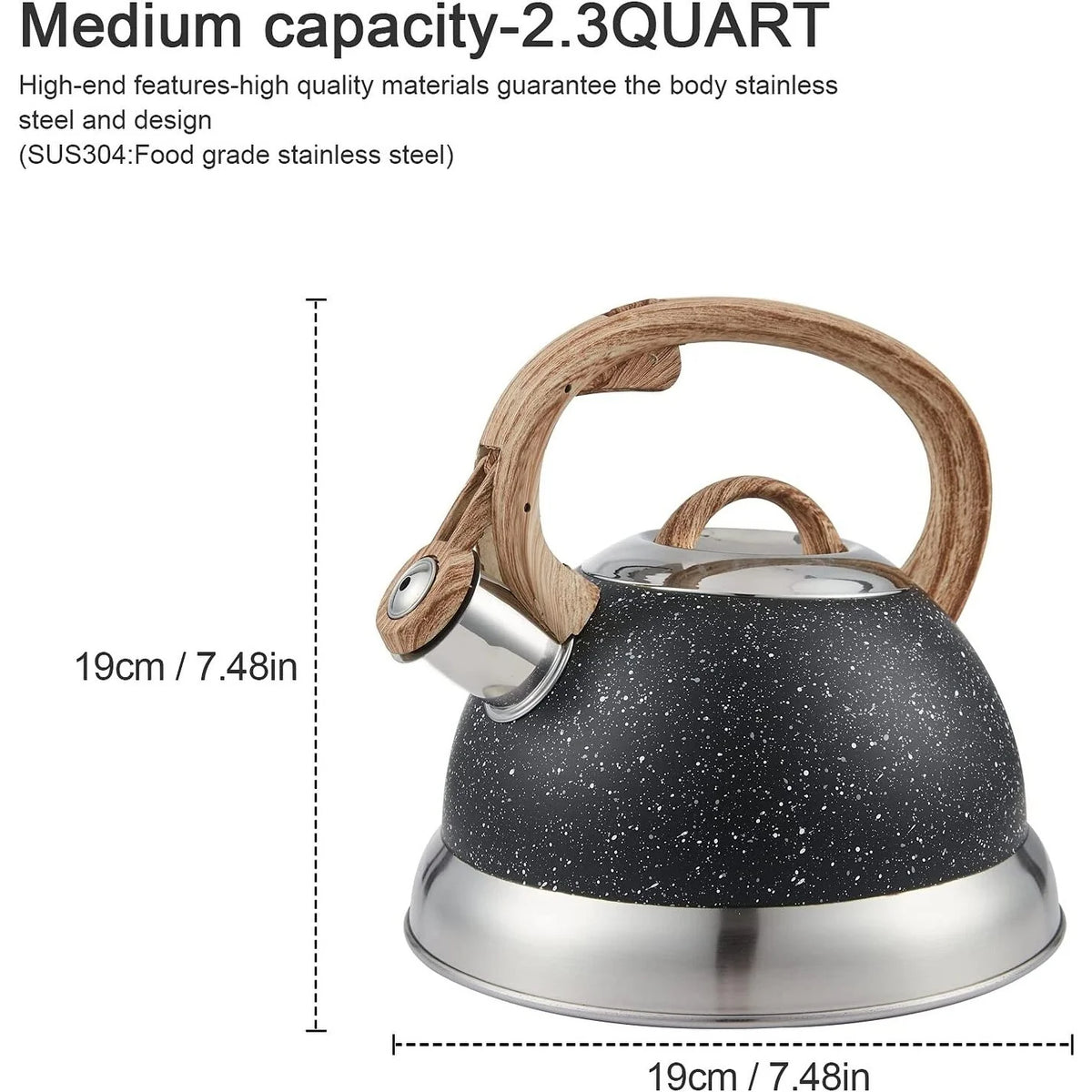 2.3 Qt. Stainless Steel Whistling Tea Kettle I97915