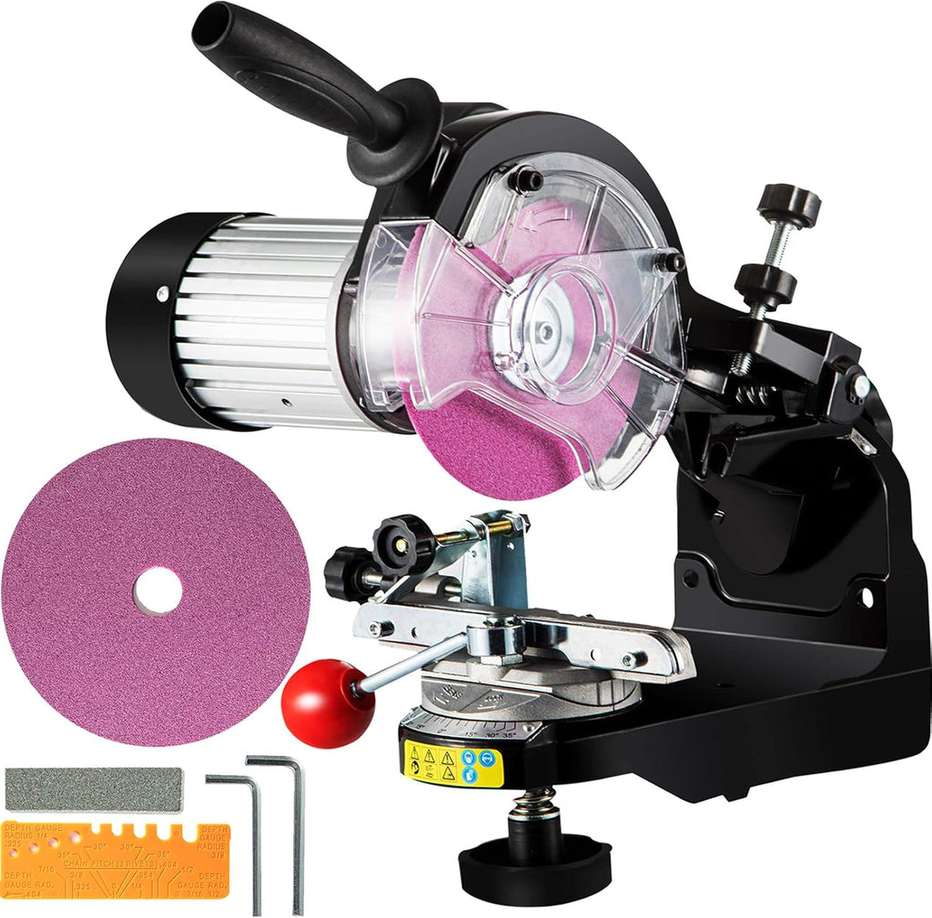 Chainsaw Sharpener 230W Multi-Angle Adjustable Chain Grinder 3000RPM Electric for 1/4" to 2/5" Chains L3118