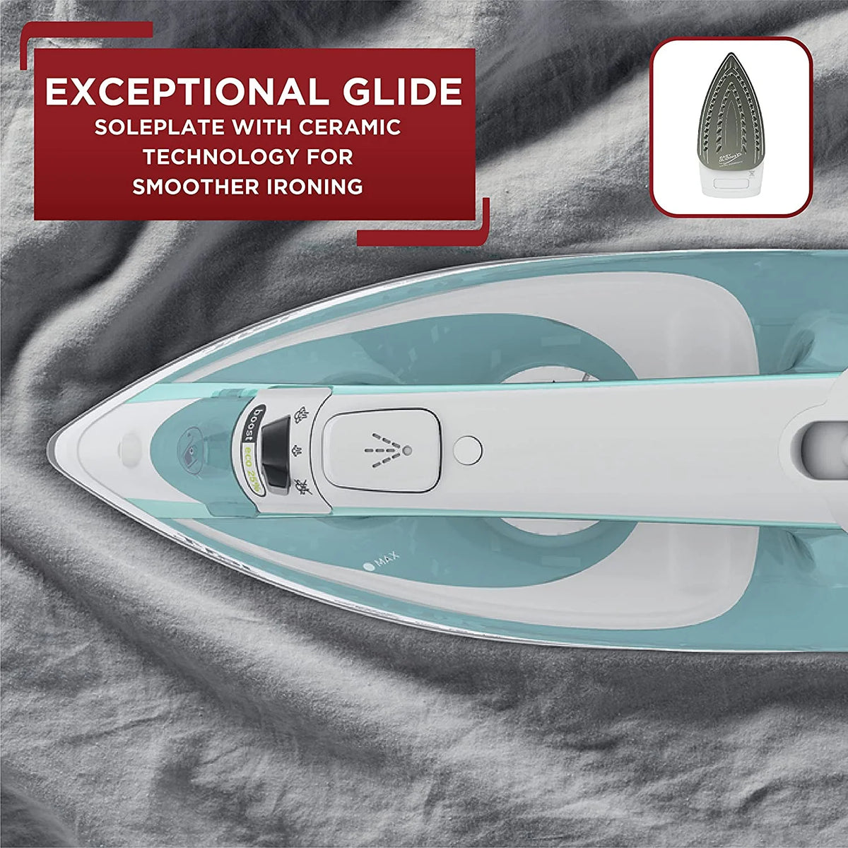 1400W Steam Iron with Ceramic Soleplate A190943