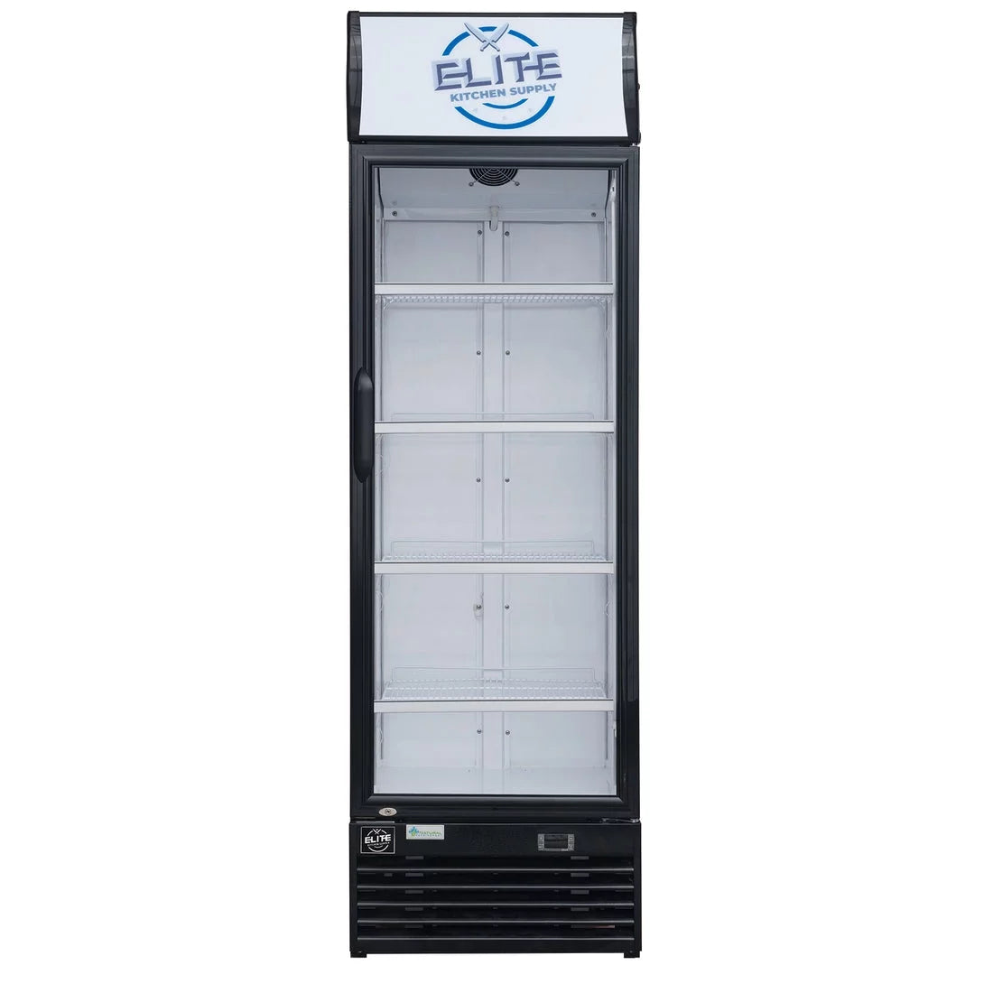 Black Single Glass Door Beverage Display Cooler Refrigerator O970097
