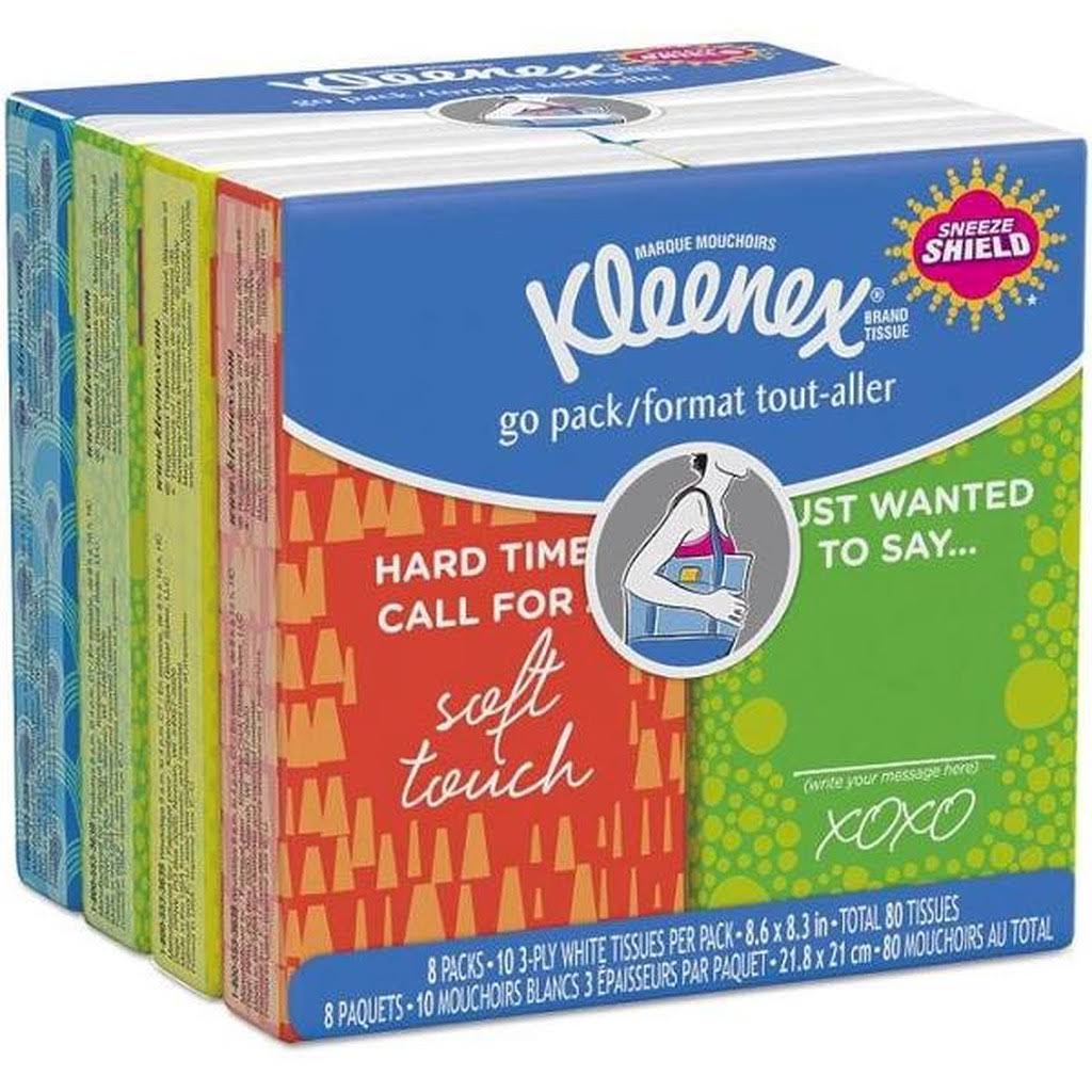 Facial Tissue Pocket Packs 3-Ply White 8 Pouches P9234