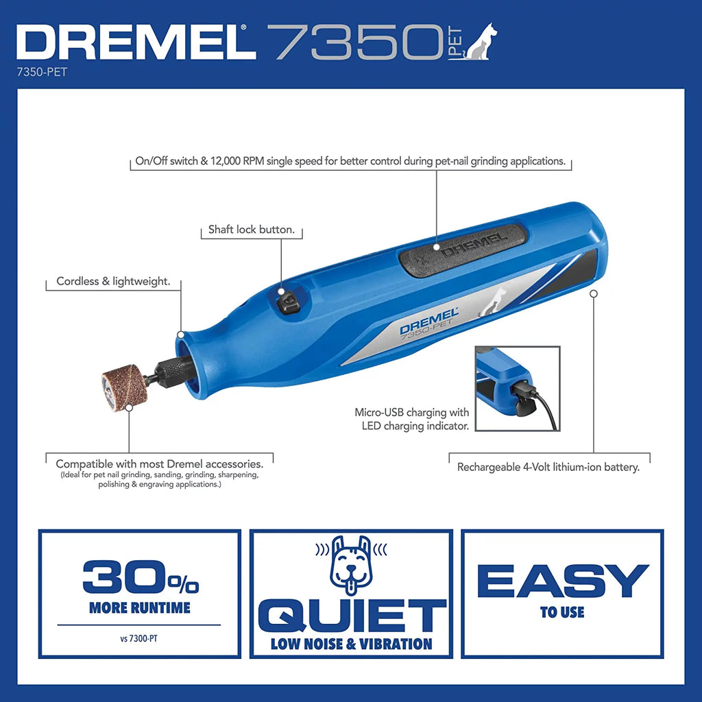4V Pet Nail Grinder and Trimmer Grooming Kit Z534