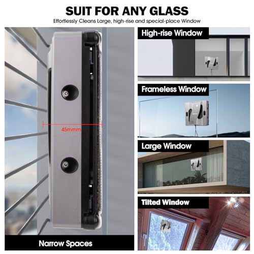 Window Cleaner Robot with 4 Spray Nozzles 6000Pa L977300