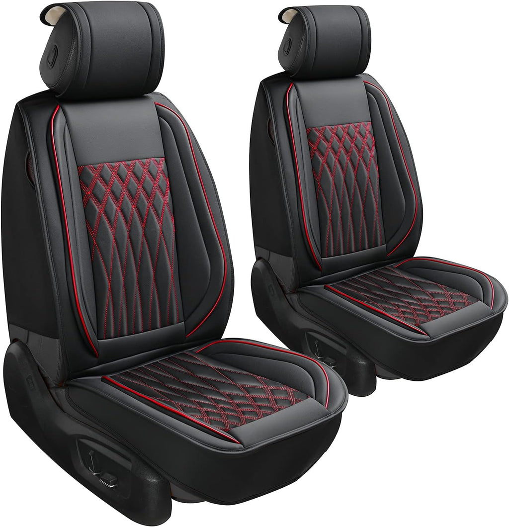 Black+Gray Leather Car Seat Cover O93275