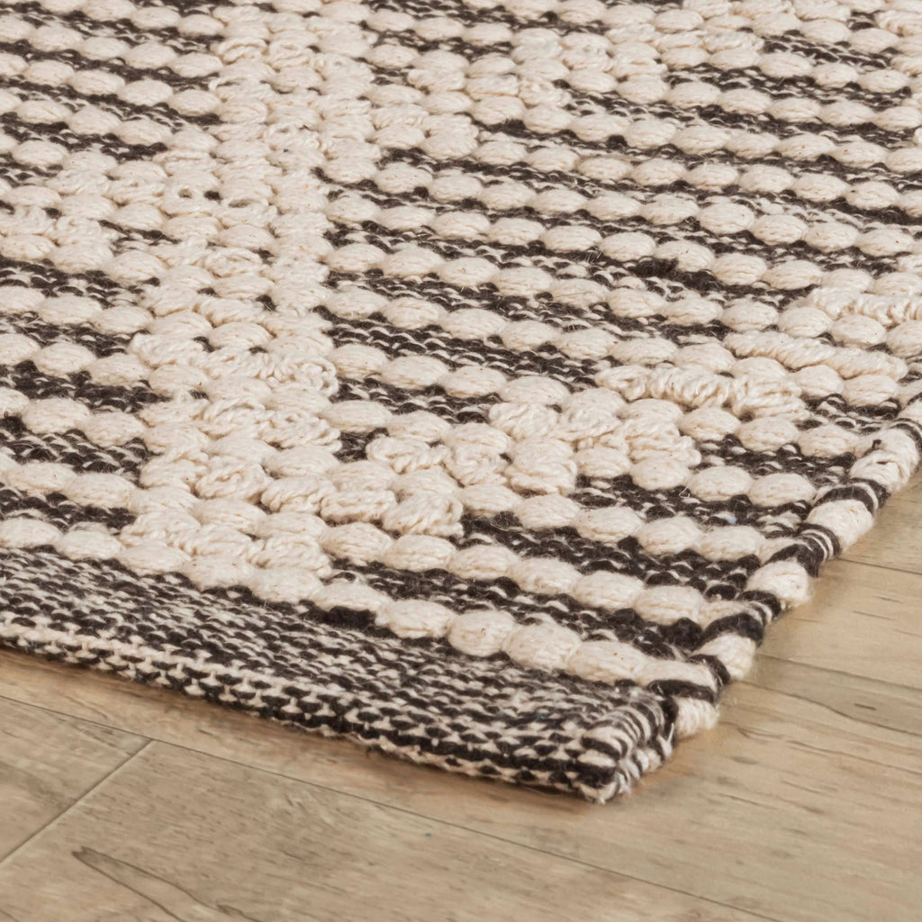 Textured Handwoven Cotton Rug Runner T864268