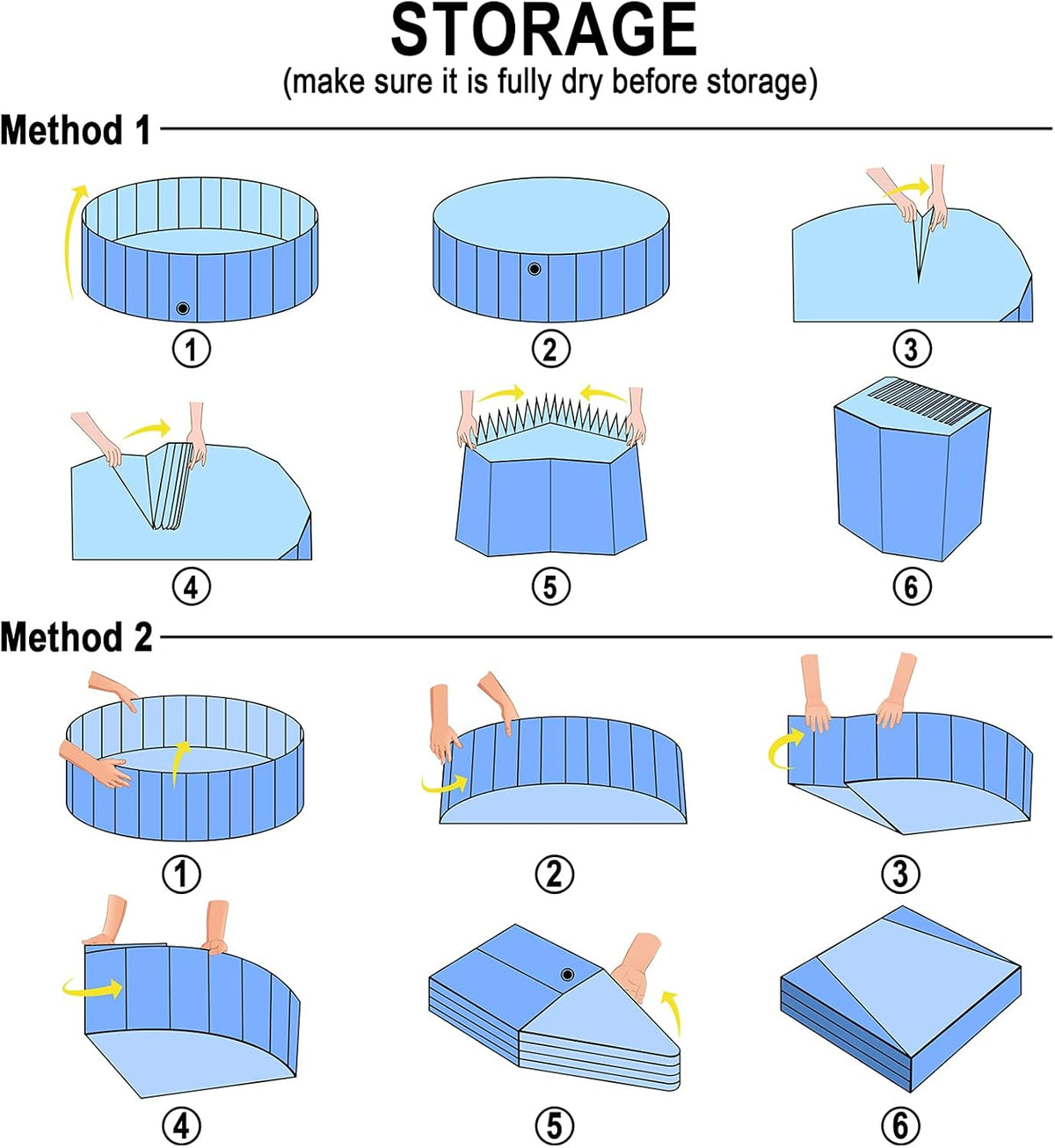 Foldable Dog Swimming Pool 48''x12'' Pack of 2 M613