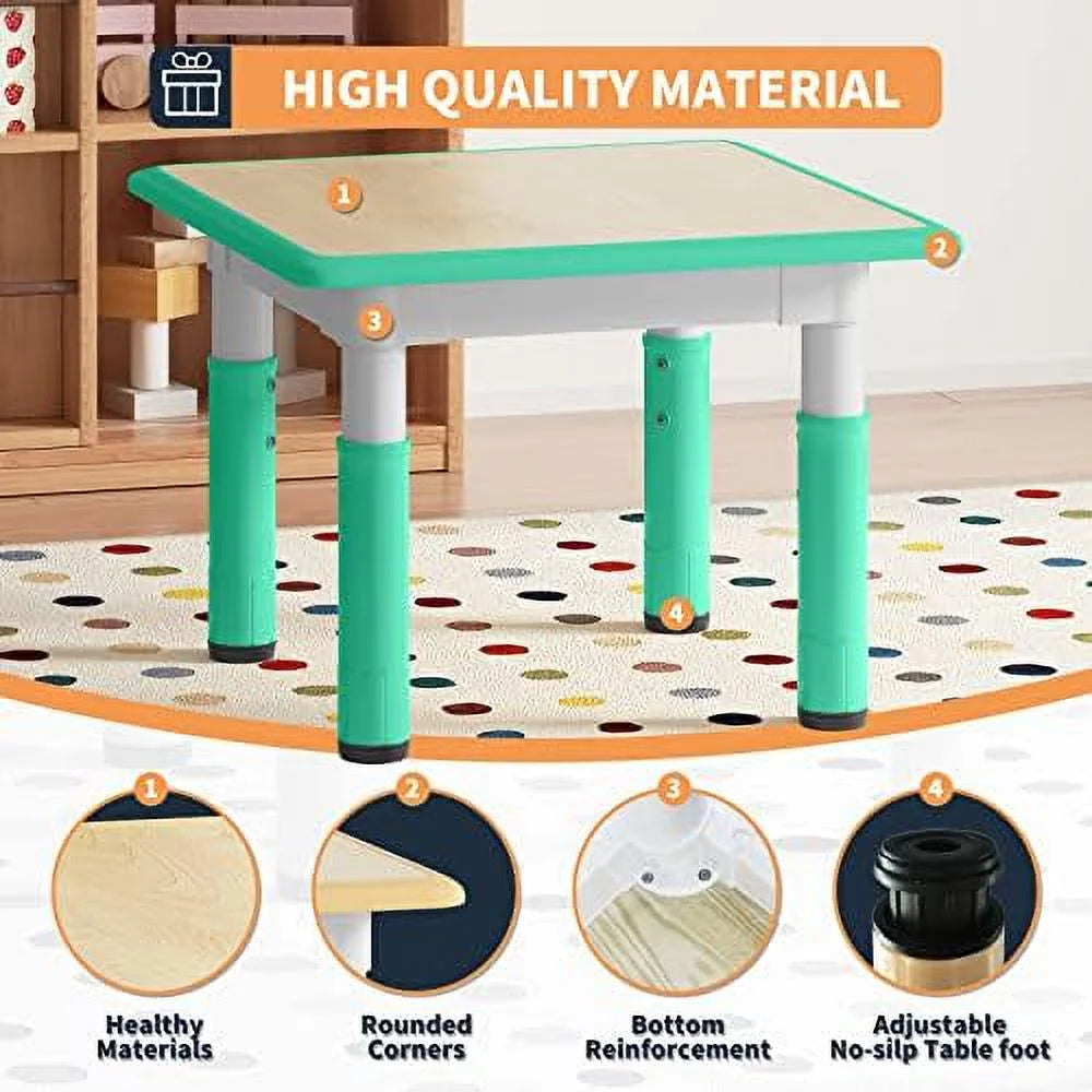 Height Adjustable Toddler Table and 4 Chairs Set R6264