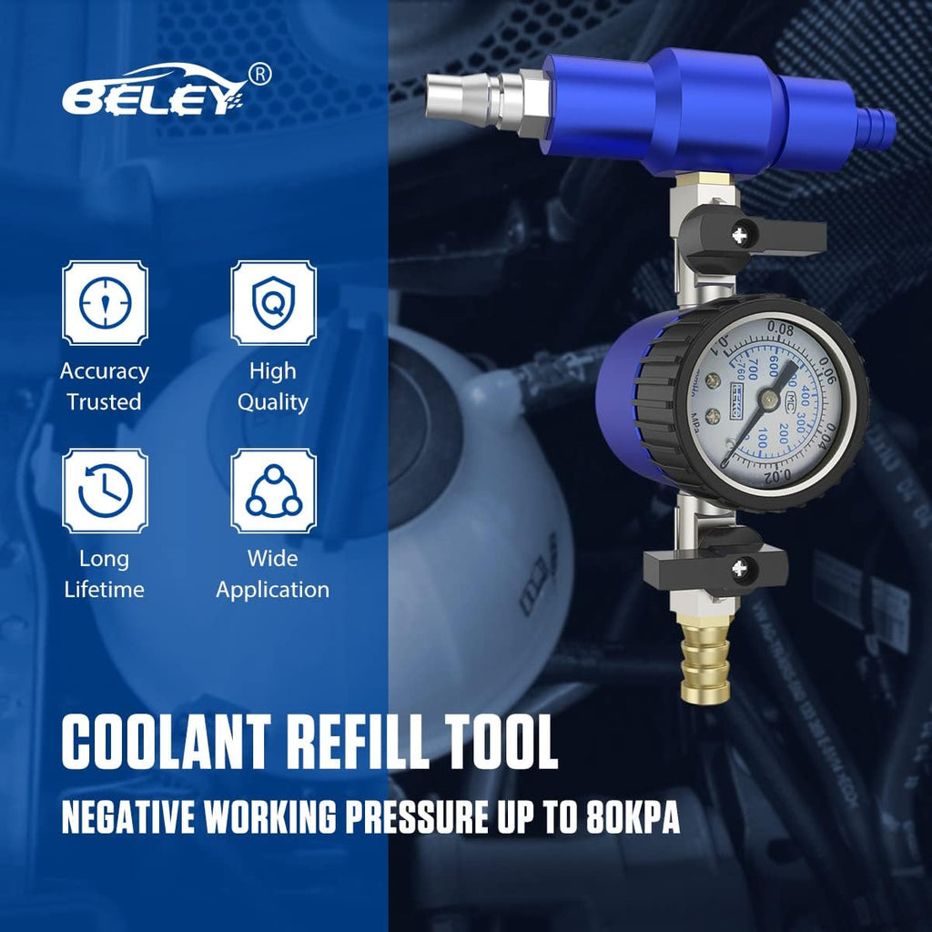 Coolant Vacuum Pressure Tester Filling Kit with Air Connector, Pack of 2 A354