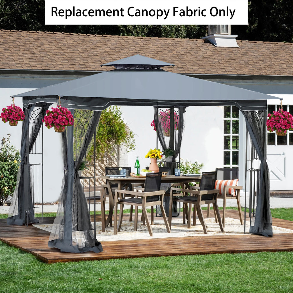 Gray Patio Gazebo Replacement Canopy Top X847