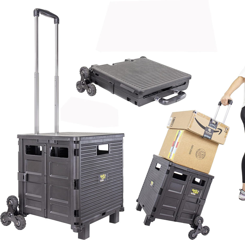 Black Heavy Duty Collapsible Utility Cart with Seat K85999