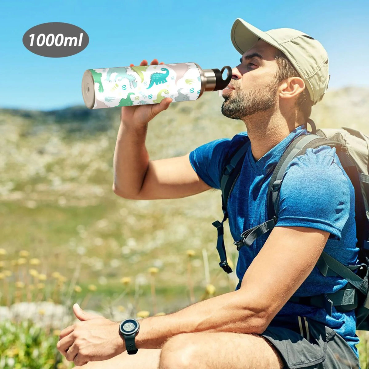Stainless Steel Insulated Water Bottle with Straw Lid Z645