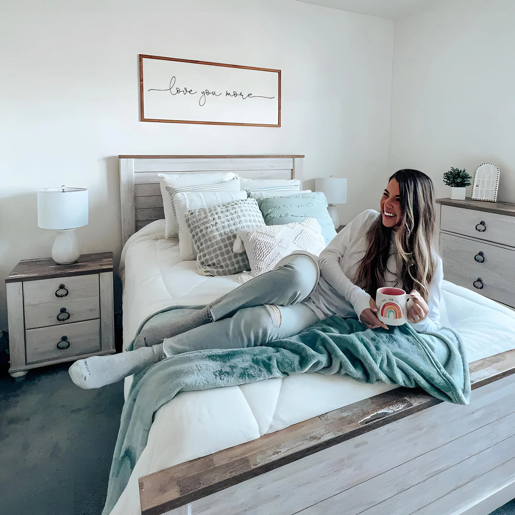 Love You More Sign 10x20 inches Bedroom Wall Decor D66553