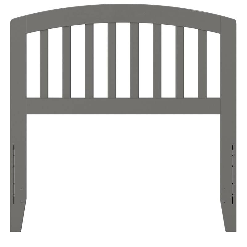 Solid Wood Spindle Twin Headboard in Gray R2902