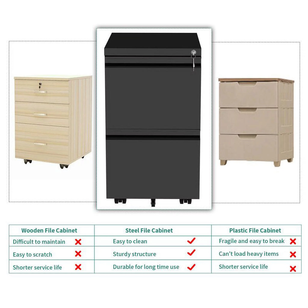 2-Drawer Locking Steel File Cabinet P63279