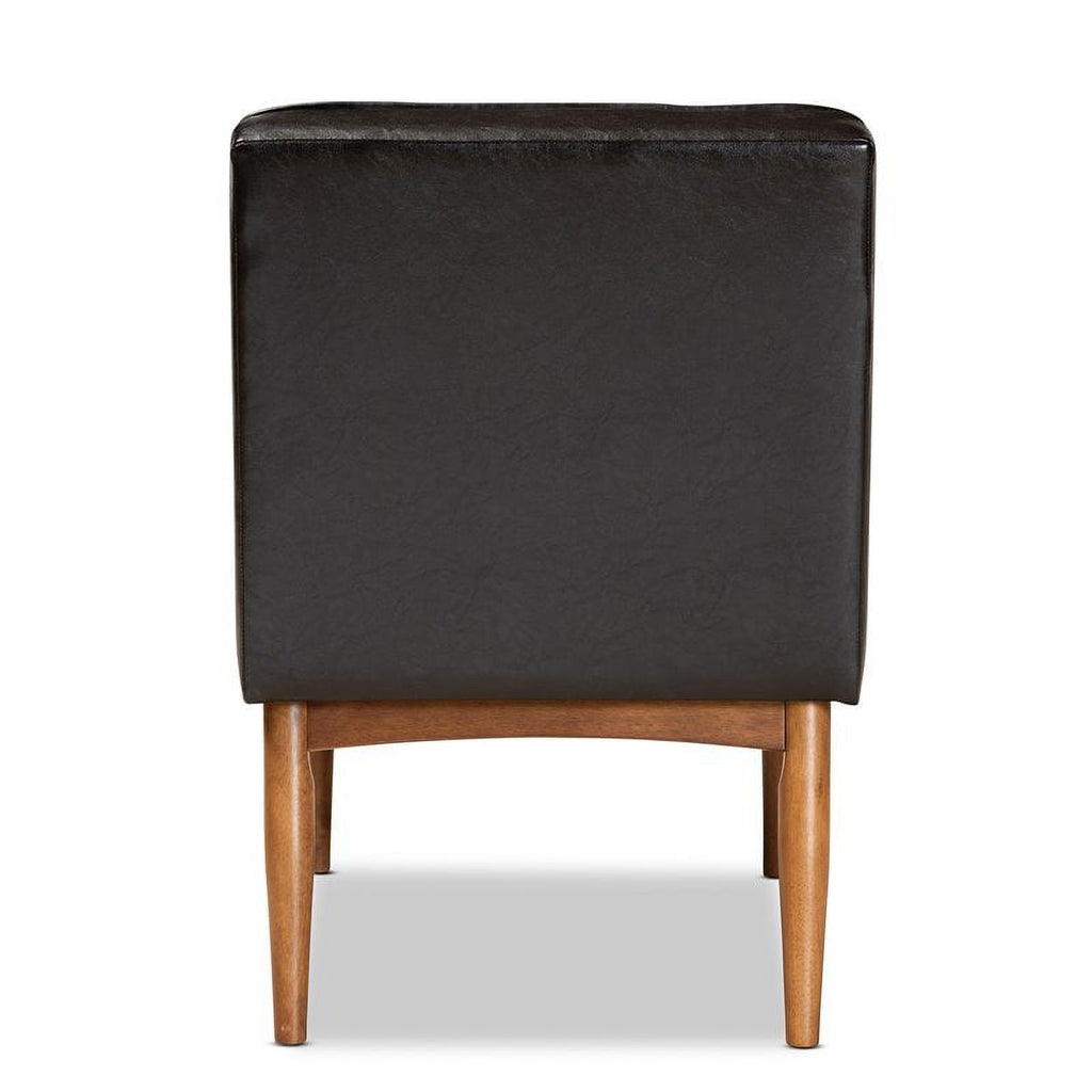 Brown Finished Wood Dining Chair W501