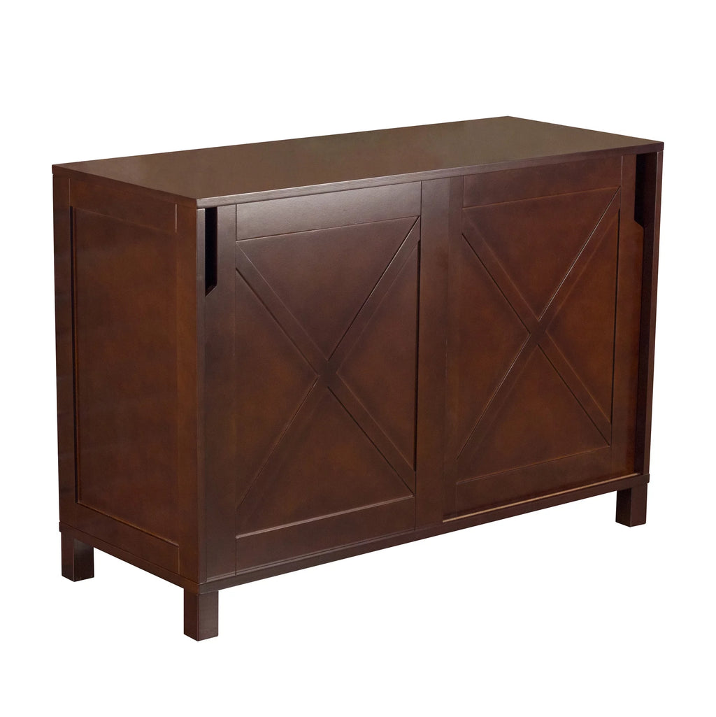 Mahogany Brown Rectangular Shoe Dresser L93896