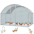 13×10FT Walk-in Galvanized Metal Chicken Coop with Waterproof Anti-UV Cover H358406