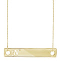 14K Gold Over Silver Bar Necklace S656