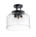 3 Light Semi-Flush Mount Black Y70563