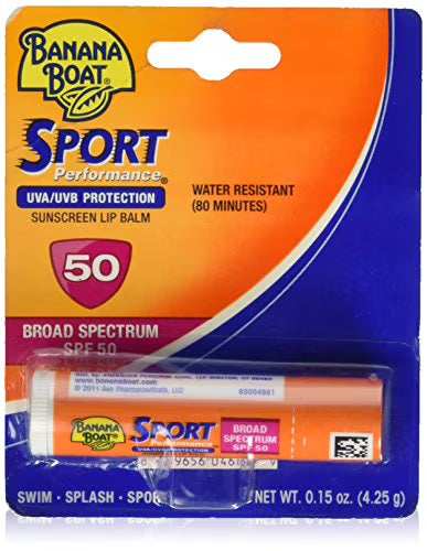 12 Pack Banana Boat Sport Performance Sunscreen Lip Balm SPF 50 .15oz Each Q724040