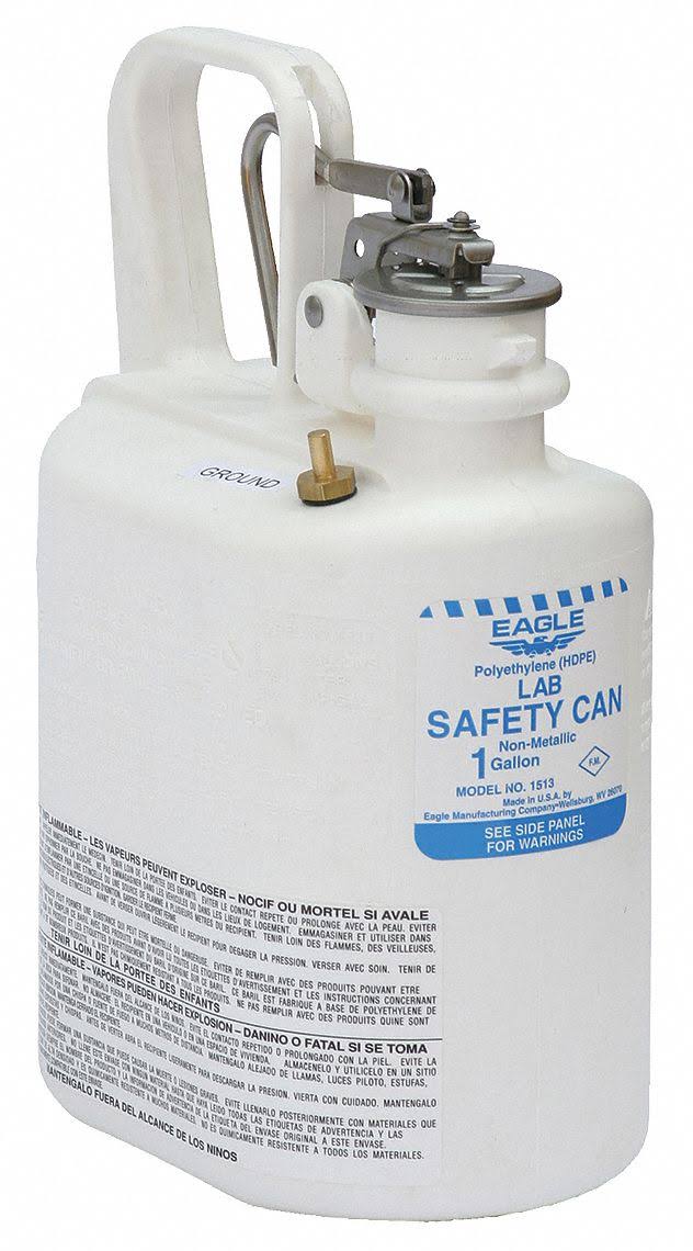 White Polyethylene Laboratory Safety Can, 1 Gallon X863969