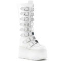 White Vegan Leather Boots F7531