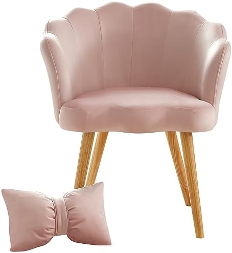 Yellow Velvet Accent Chair with Waist Pillow I994340