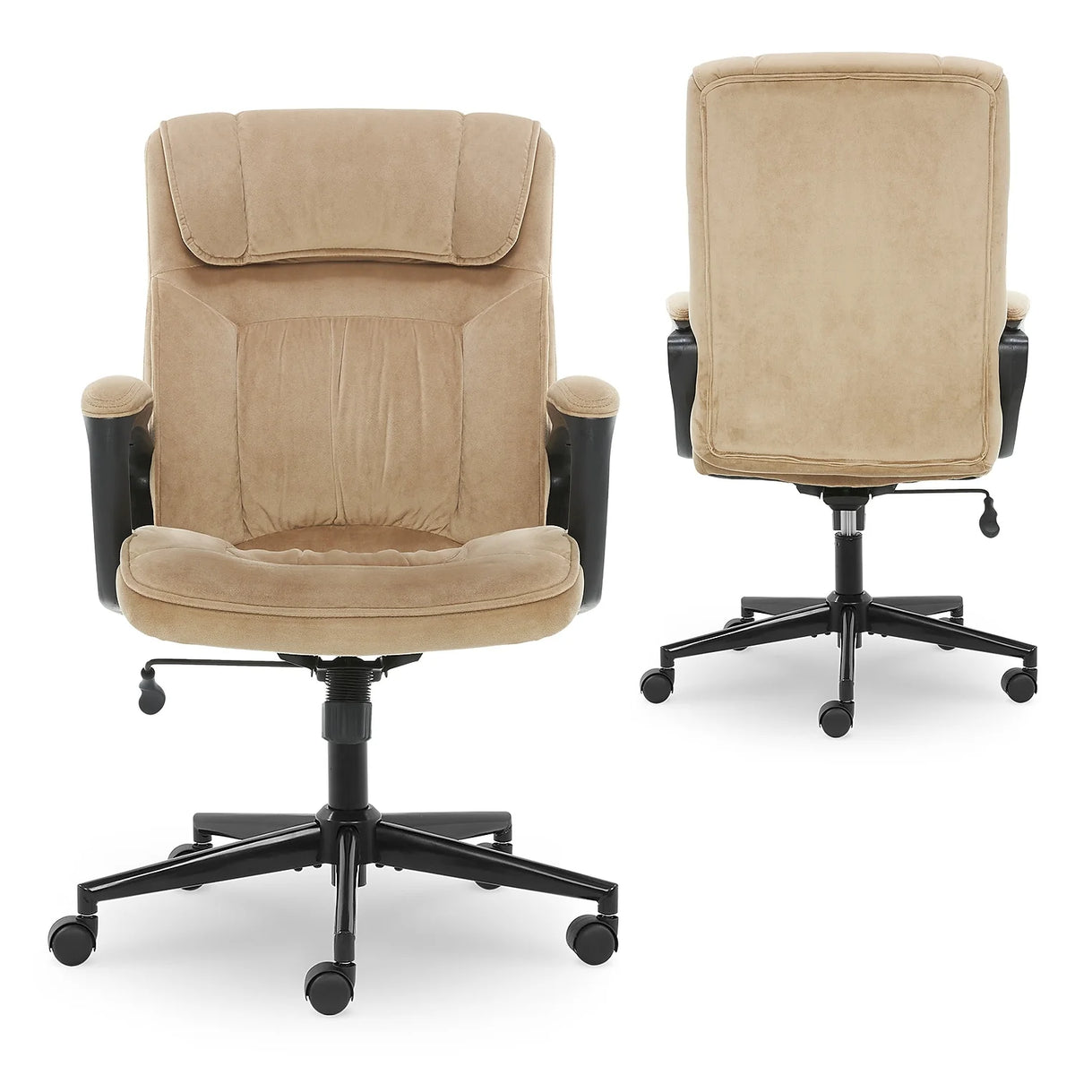 Light Beige Microfiber Executive Office Chair M2831