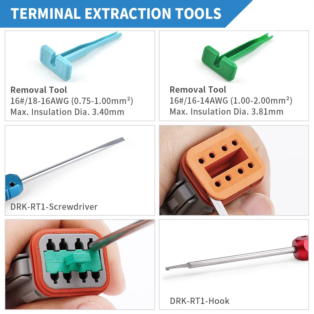 416PCS Deutsch Connector Kit with Terminals Removal Tool G898