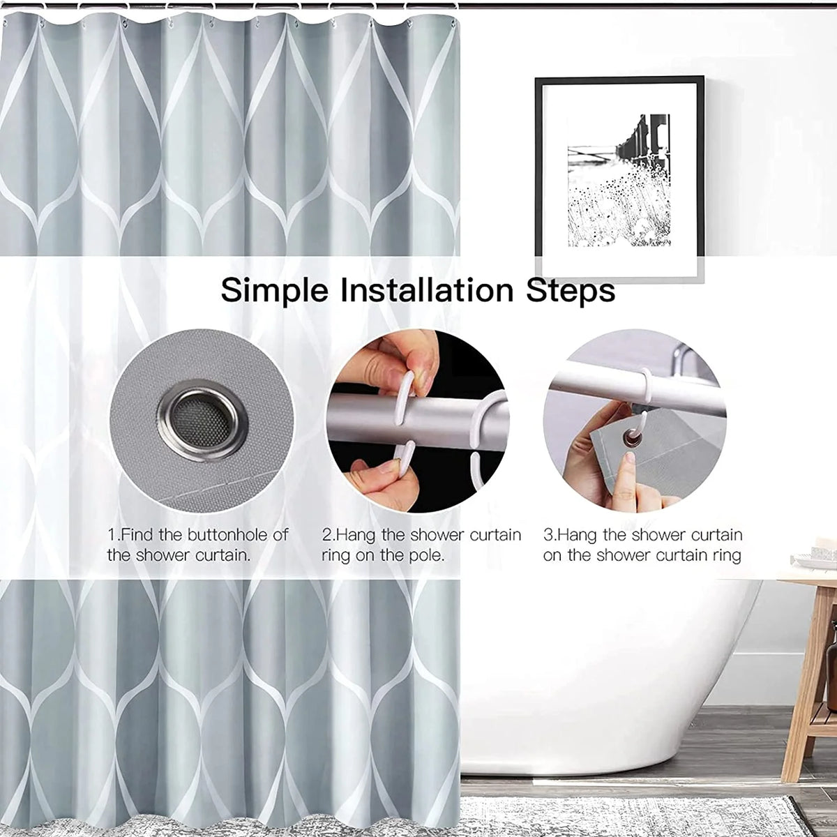 66x72 inch Shower Curtain X415