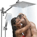 10" High Pressure Rainfall Shower Head Combo with Holder, Chrome Pack of 2 U517461