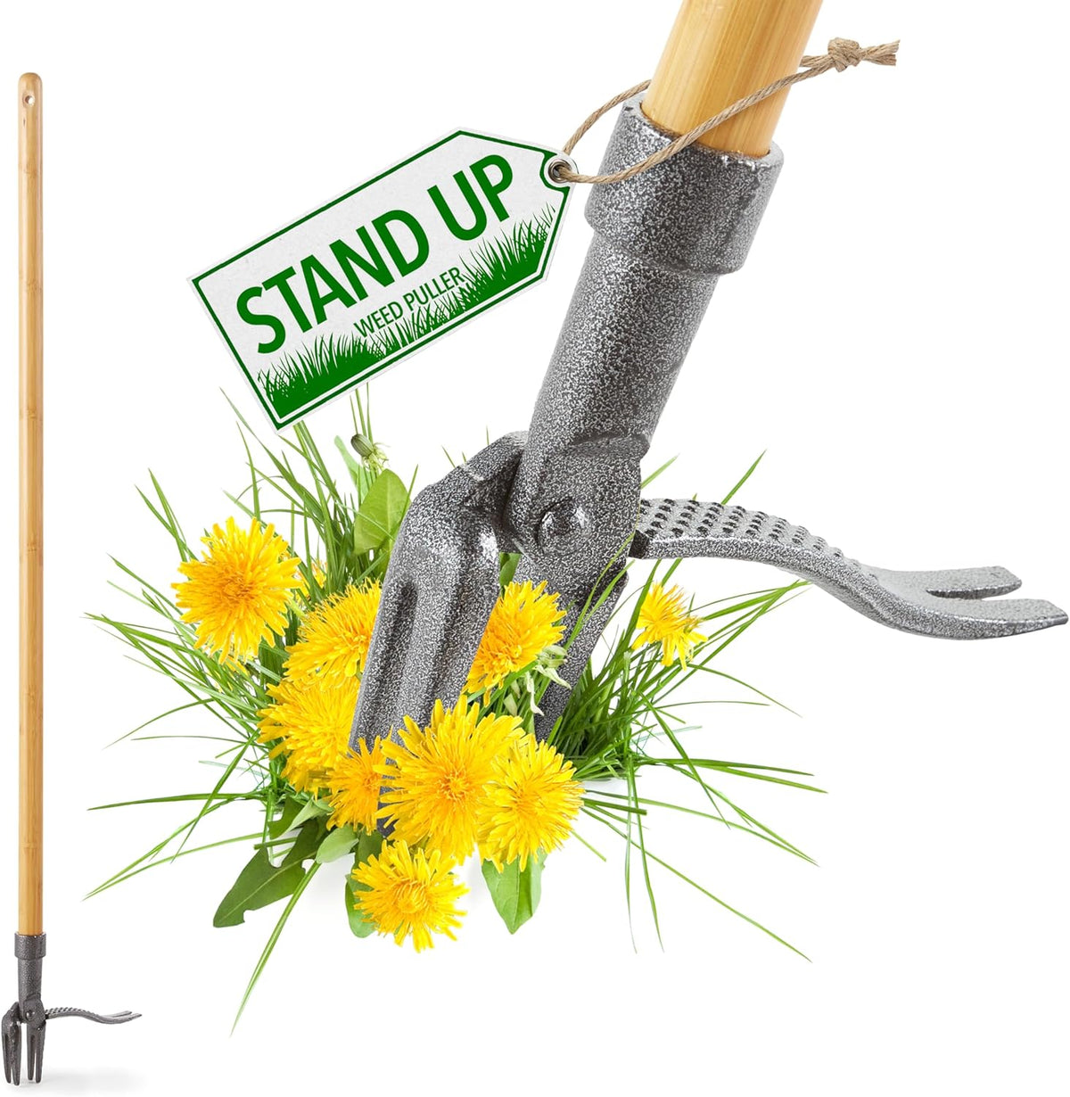 Stand Up Weed Puller Tool, Heavy Duty Weeding Tool with Long Handle W221