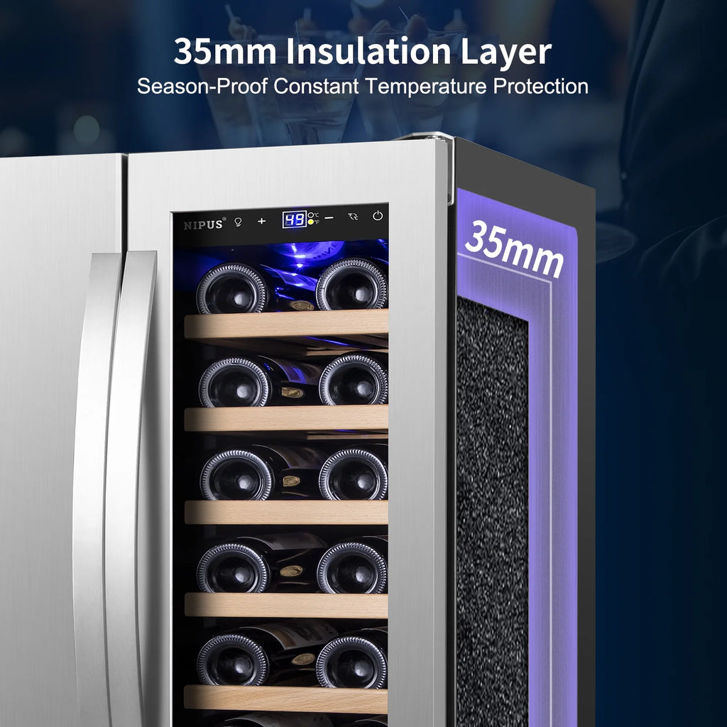 18 Bottle 57 Can Wine and Beverage Refrigerator D698