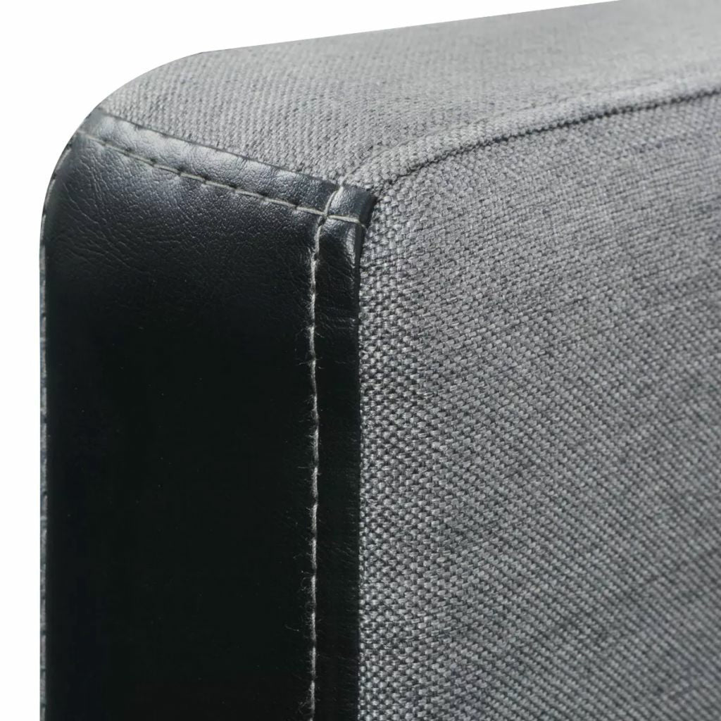 L-shaped Sofa Bed Fabric Black and Gray S649610
