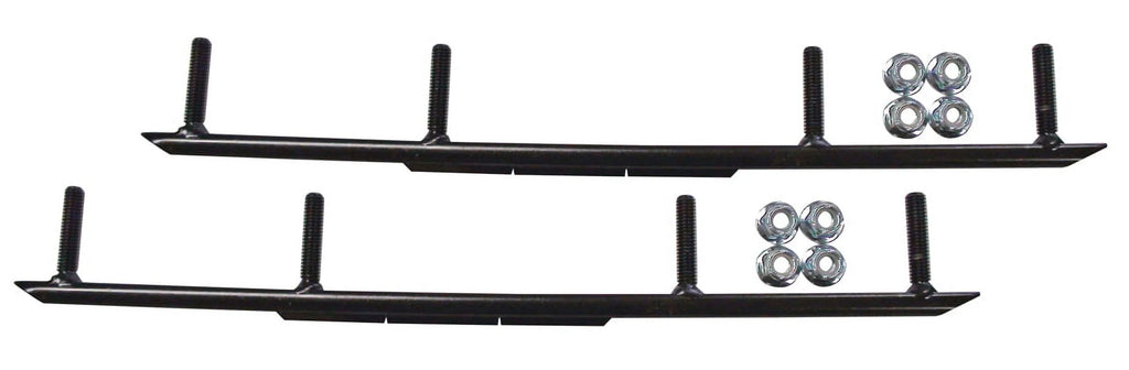 White Razor Snowmobile Skis with 10" Round Bars Complete Kit O14796
