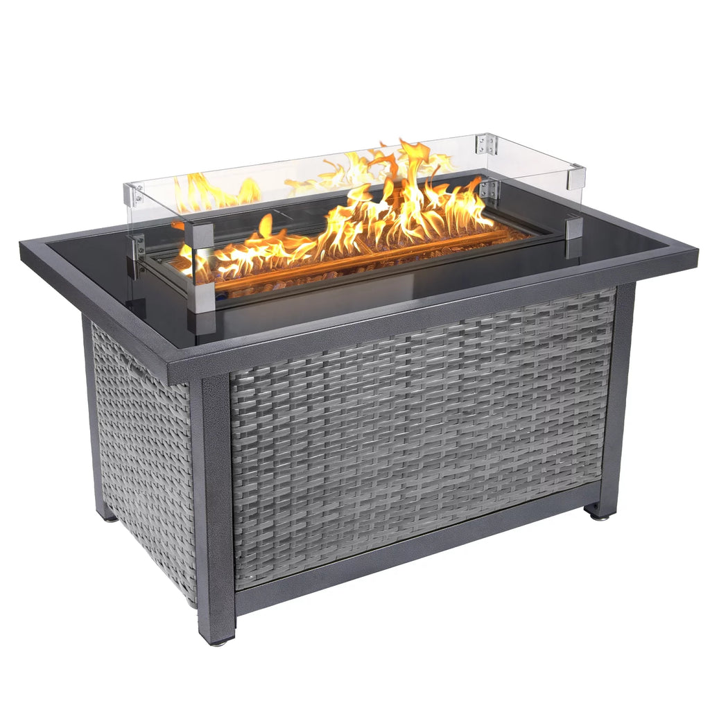Propane Fire Pit Table with Wind Guard C387316