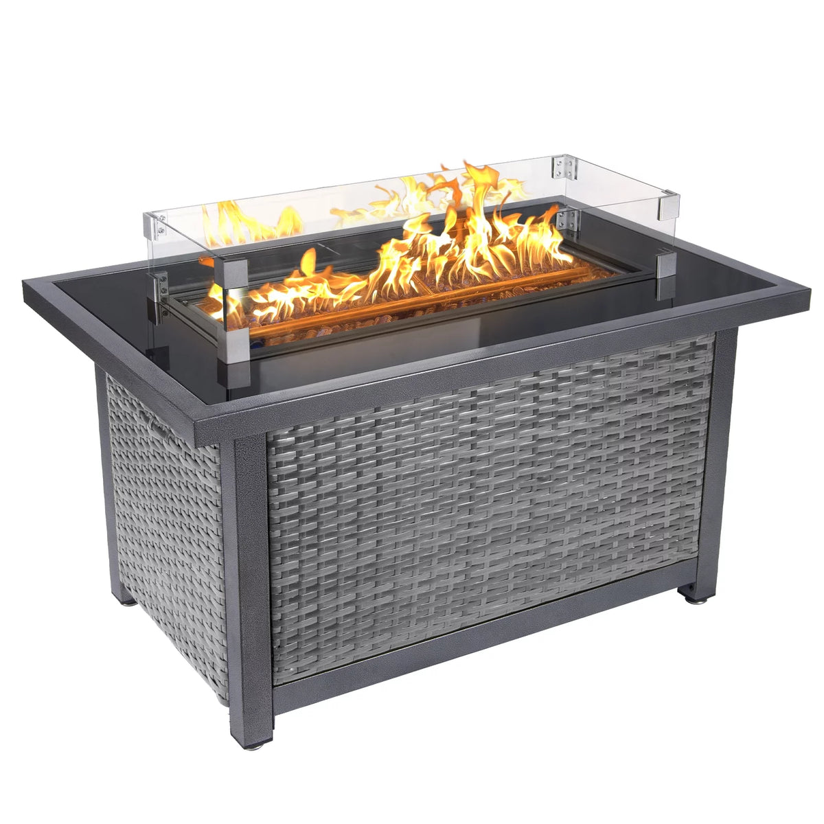 Propane Fire Pit Table with Wind Guard C387316