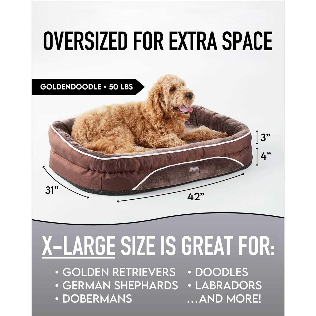 Oversized Orthopedic Dog Bed with Egg Foam A89615