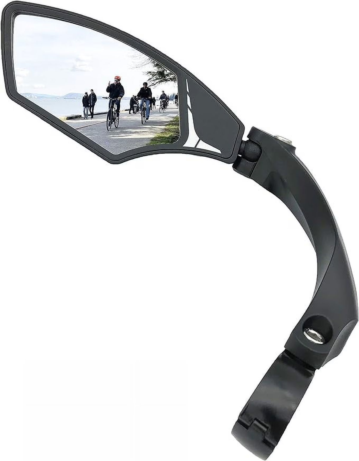 Handlebar Bike Mirror, HD, Blast-resistant, Glass Lens, Silver Left O55964